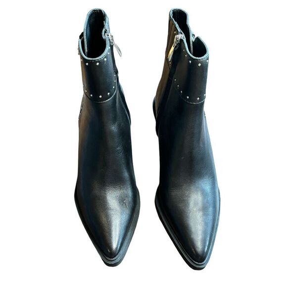 Paige Giselle Pointed Toe Studded Boot in Black NWOB Size 7 1/2 - Picture 2 of 9